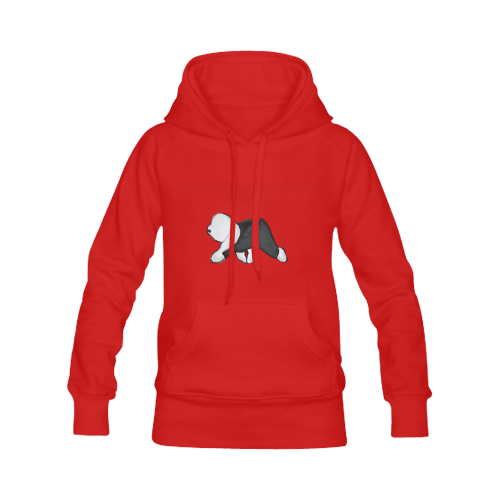sheepie on the move-red Women's Classic Hoodies (Model H07)