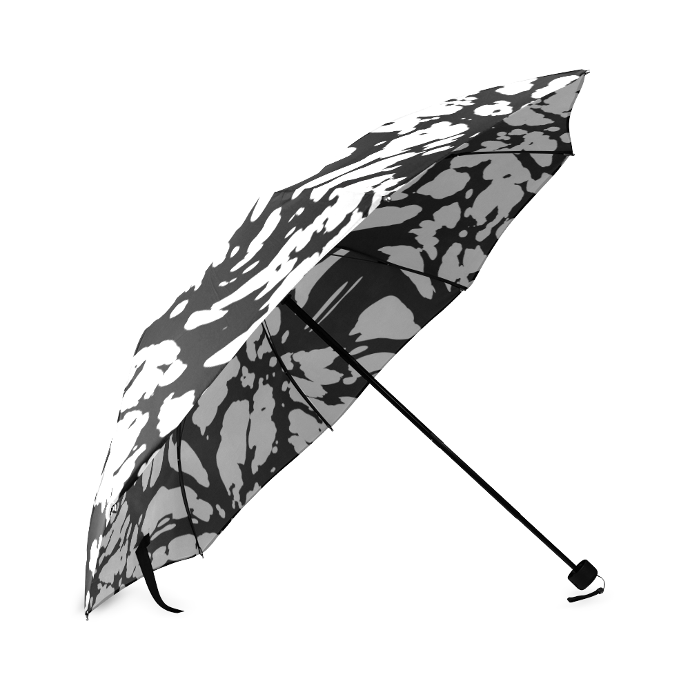 black and white abstract 6 Foldable Umbrella (Model U01)