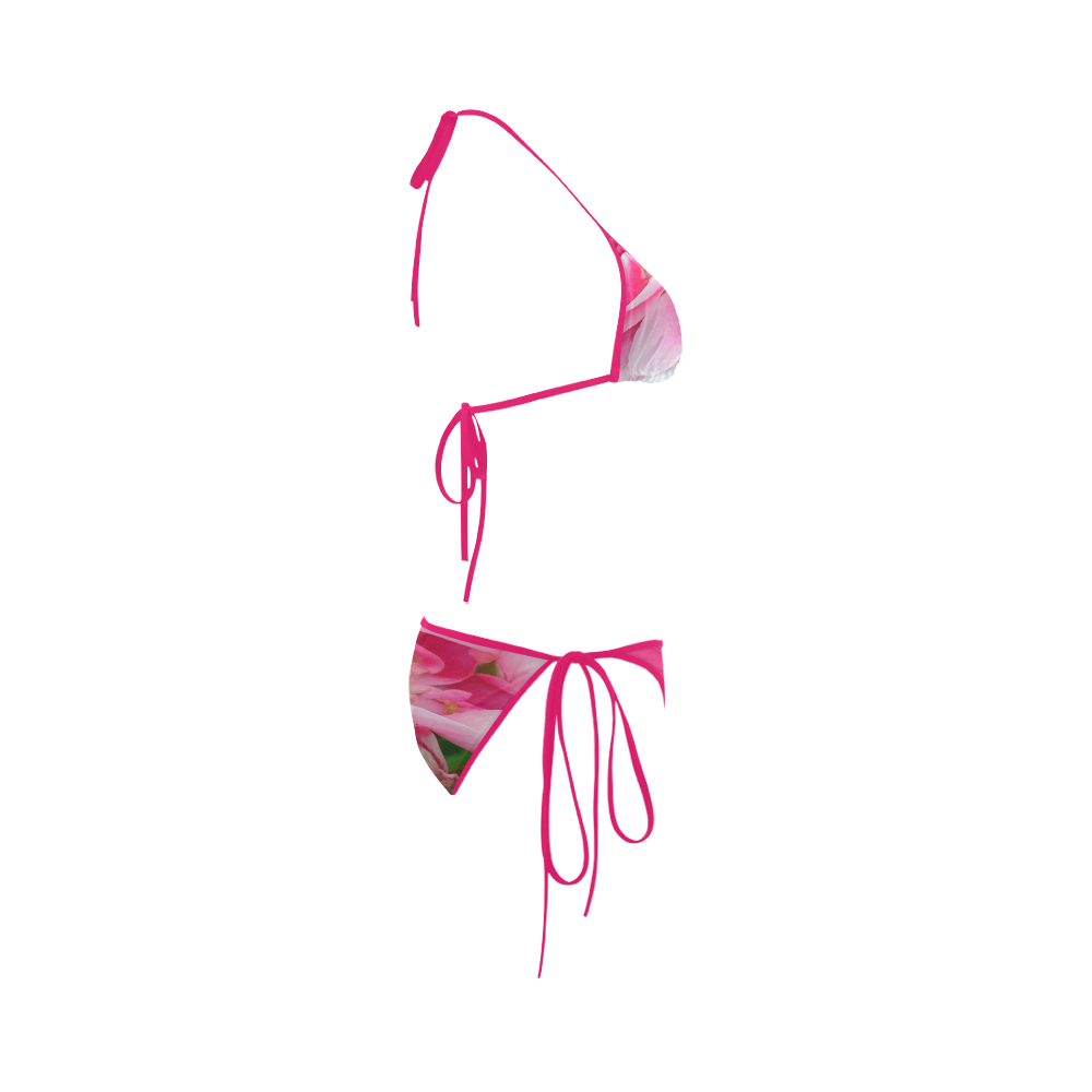 Pretty Pink Flora Custom Bikini Swimsuit