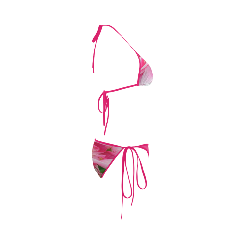 Pretty Pink Flora Custom Bikini Swimsuit