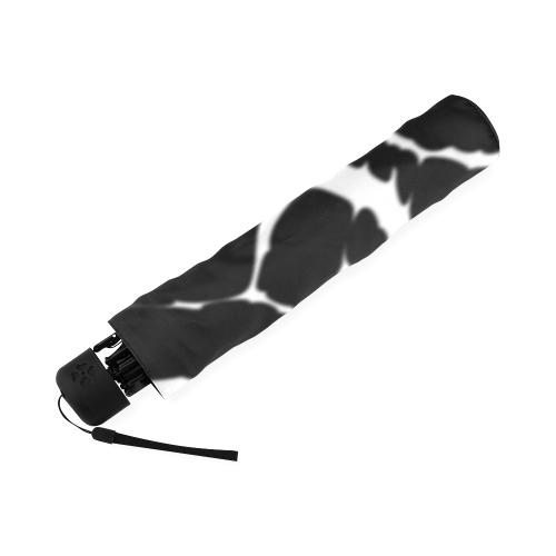 black with white lines abstract Foldable Umbrella (Model U01)