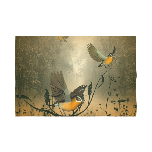 Birds in the forest Cotton Linen Wall Tapestry 90"x 60"