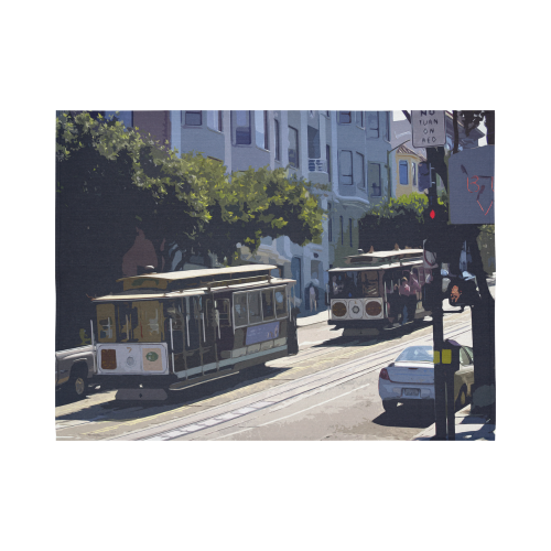 San_Francisco_2015_0402 Cotton Linen Wall Tapestry 80"x 60"