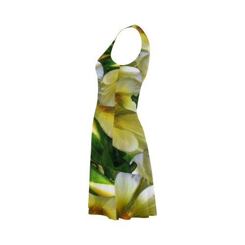 Elegant in Cream Flowers Atalanta Sundress (Model D04)