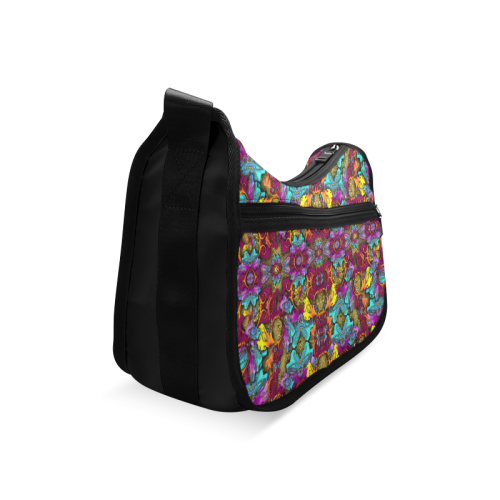 Fantasy rainbow flowers in a environment of calm Crossbody Bags (Model 1616)