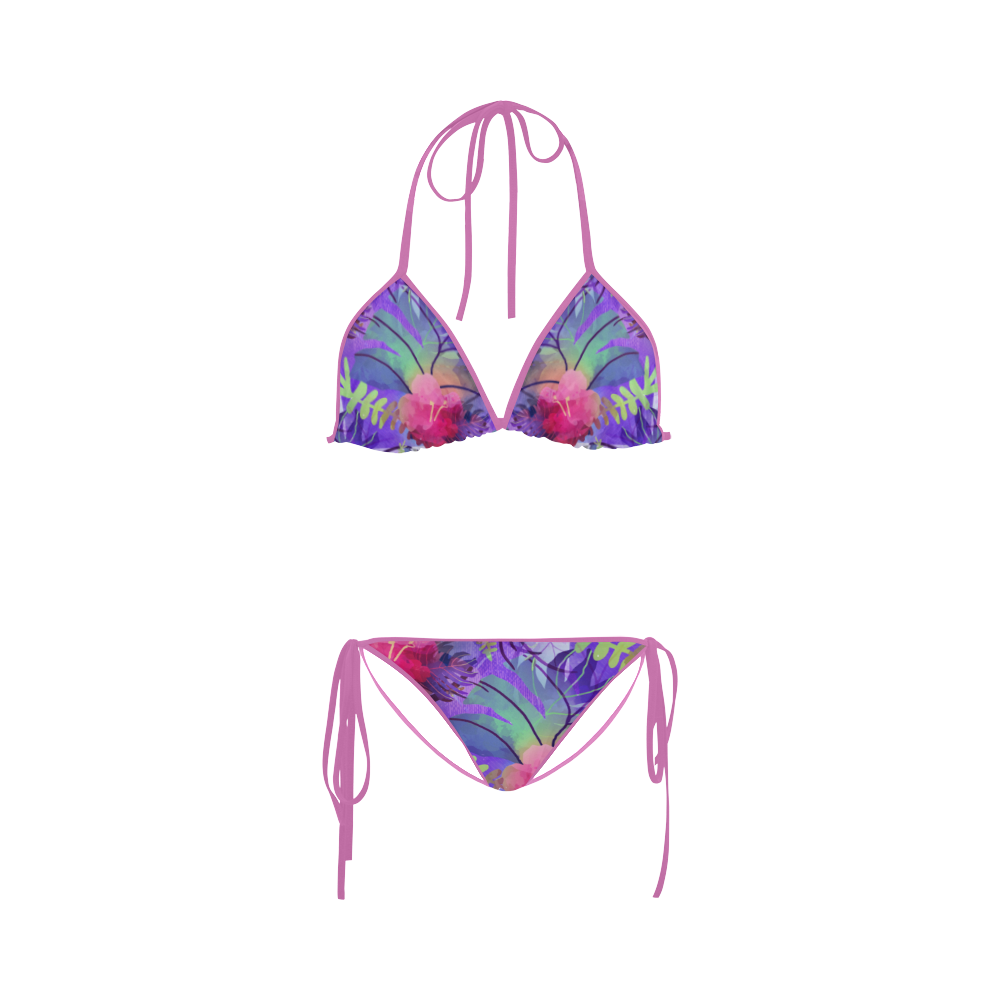 Purple Tropics Custom Bikini Swimsuit | ID: D324672