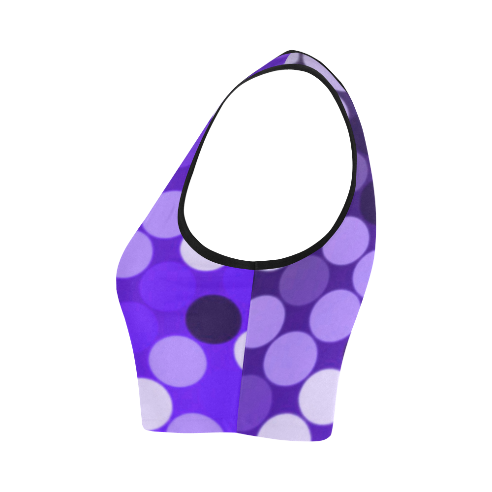Purple Spots Women's Crop Top (Model T42)