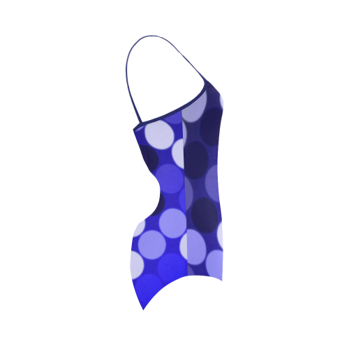 Blue Spots Strap Swimsuit ( Model S05)