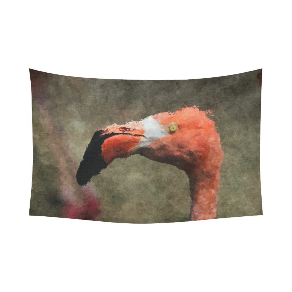 animal art studio 26516 flamingo Cotton Linen Wall Tapestry 90"x 60"