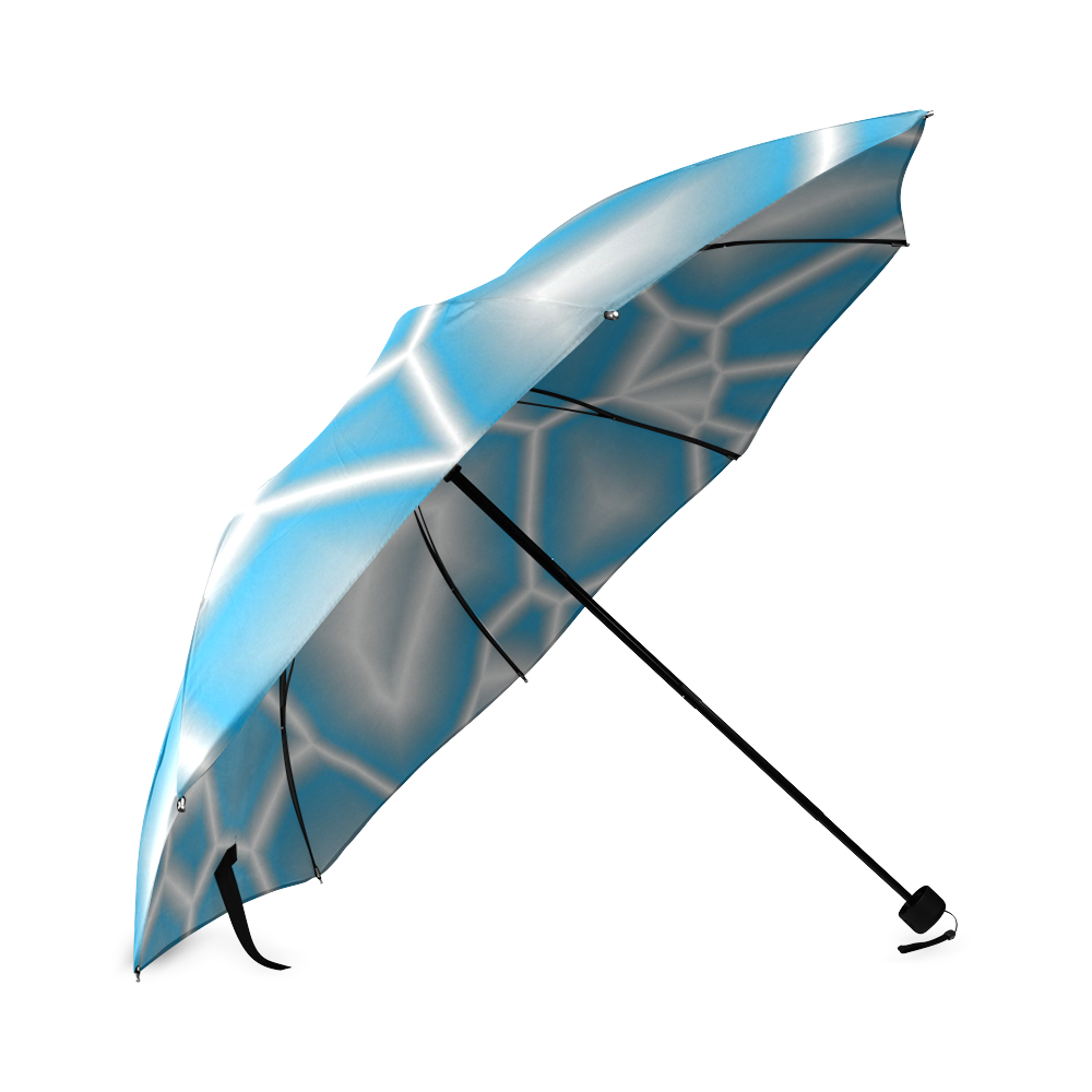 blue and white Foldable Umbrella (Model U01)