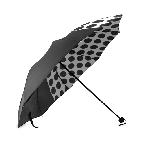 black and white dots Foldable Umbrella (Model U01)