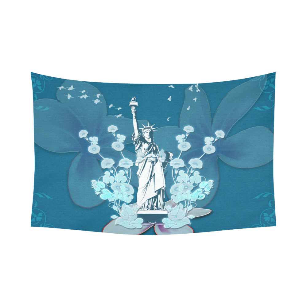 Stature of liberty Cotton Linen Wall Tapestry 90"x 60"