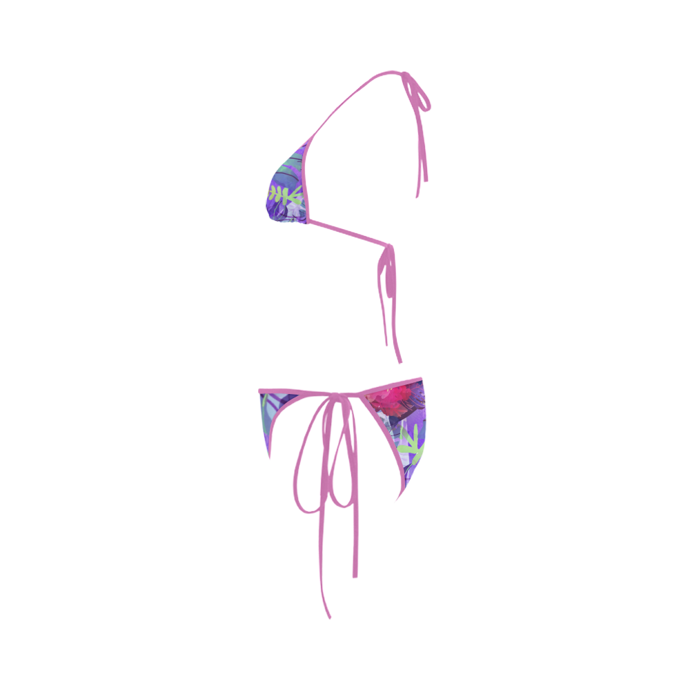 Purple Tropics Custom Bikini Swimsuit