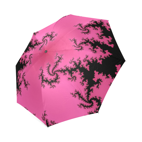 pink and black fractal Foldable Umbrella (Model U01)