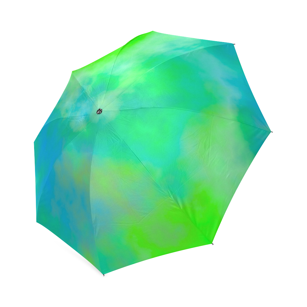 blue and green abstract Foldable Umbrella (Model U01)