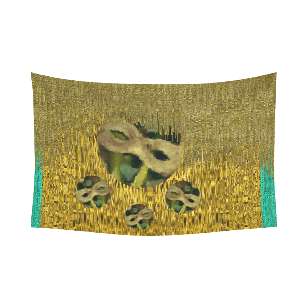 masquerade Cotton Linen Wall Tapestry 90"x 60"
