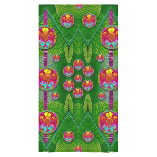 Orchid Forest Filled of big flowers and chevron Bath Towel 30"x56"