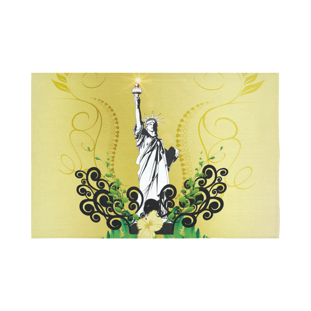 Stature of liberty Cotton Linen Wall Tapestry 90"x 60"