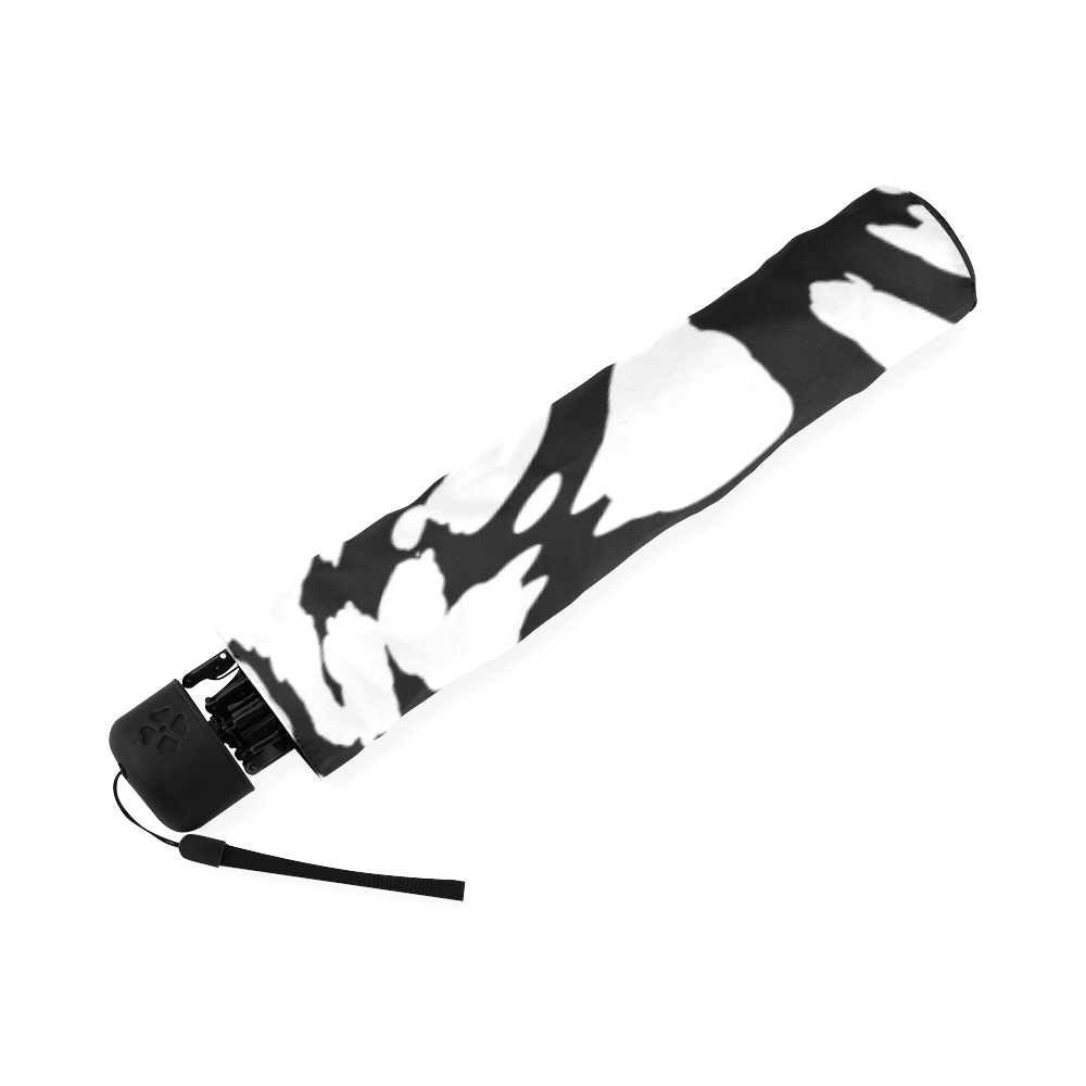 black and white abstract 6 Foldable Umbrella (Model U01)