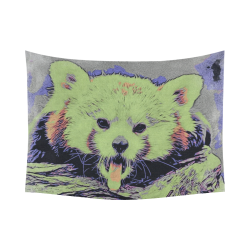 Art Studio 12216 yawning red panda Cotton Linen Wall Tapestry 80"x 60"