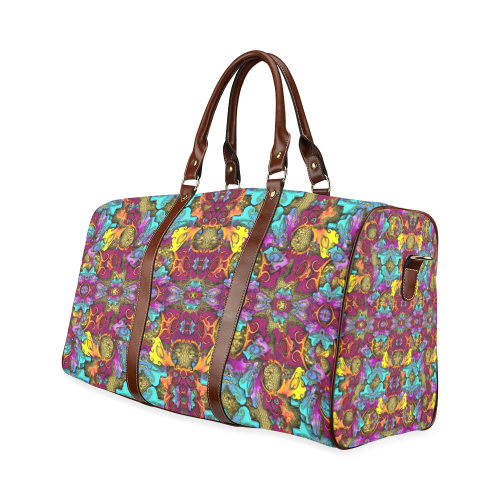 Fantasy rainbow flowers in a environment of calm Waterproof Travel Bag/Small (Model 1639)