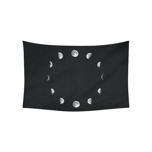 Moon Phases Cotton Linen Wall Tapestry 60"x 40"