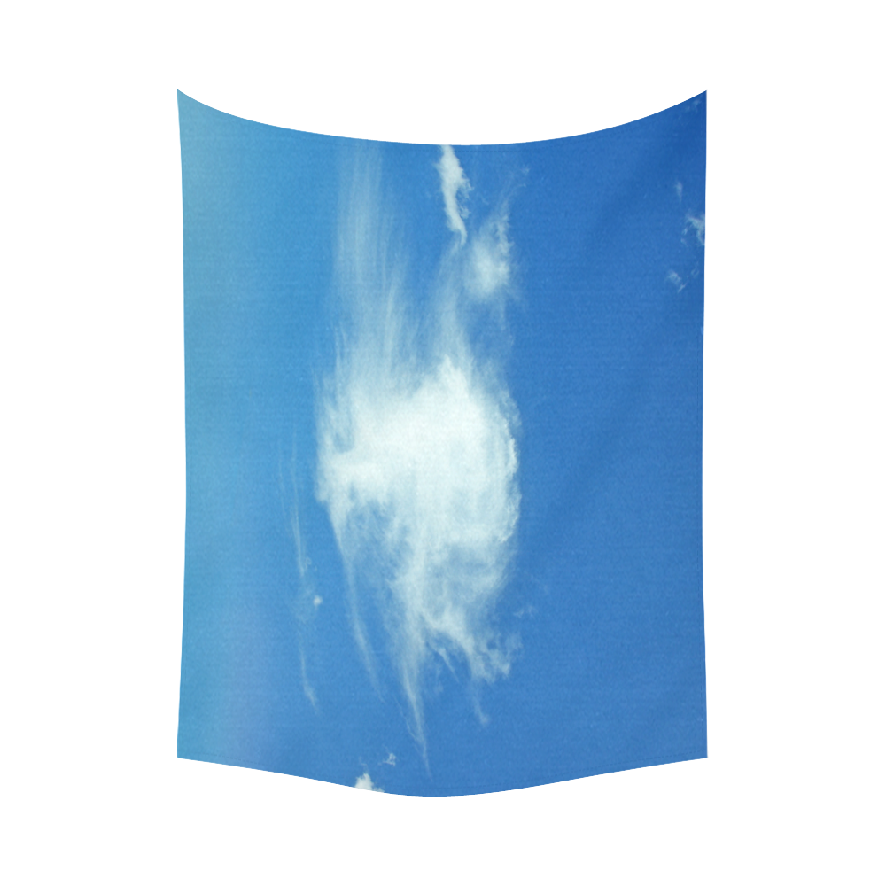Summer Clouds Cotton Linen Wall Tapestry 80"x 60"