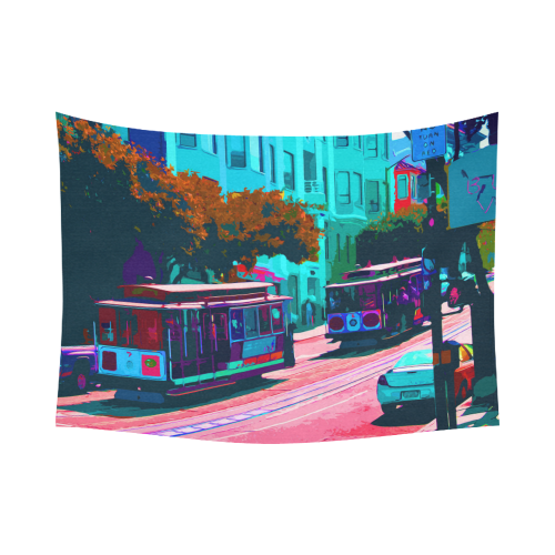 San_Francisco_2015_0405 Cotton Linen Wall Tapestry 80"x 60"