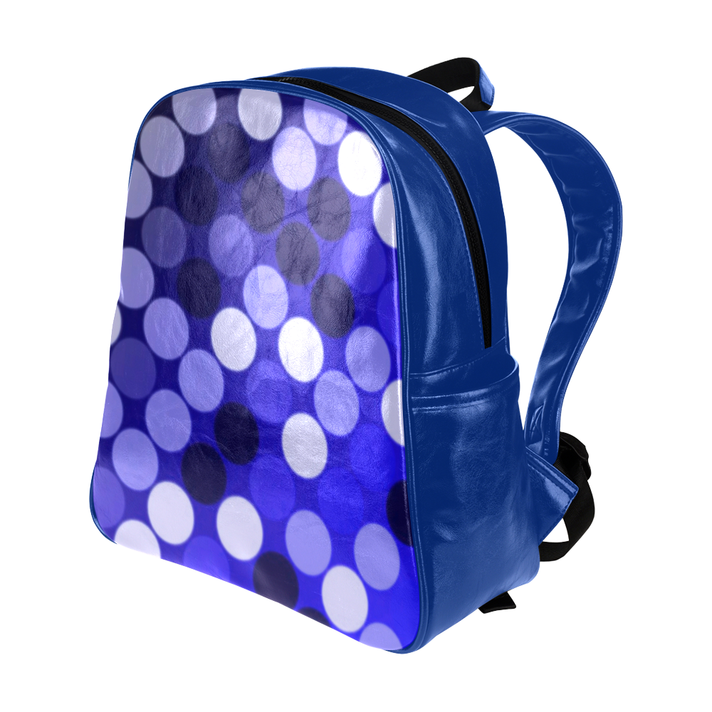 Blue Spots Multi-Pockets Backpack (Model 1636)