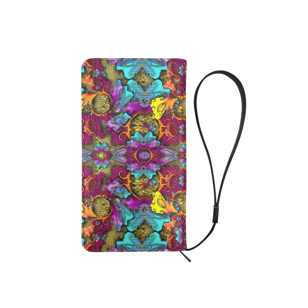 Fantasy rainbow flowers in a environment of calm Men's Clutch Purse （Model 1638）
