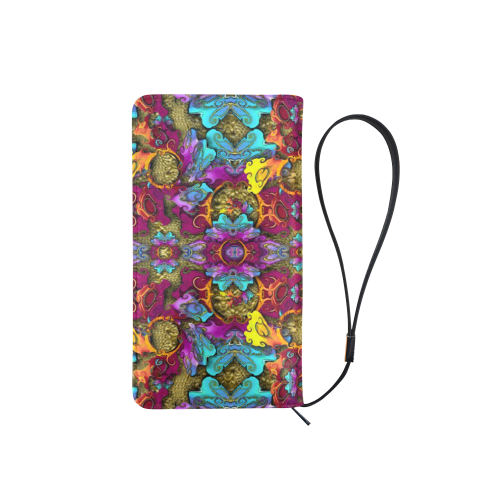 Fantasy rainbow flowers in a environment of calm Men's Clutch Purse （Model 1638）