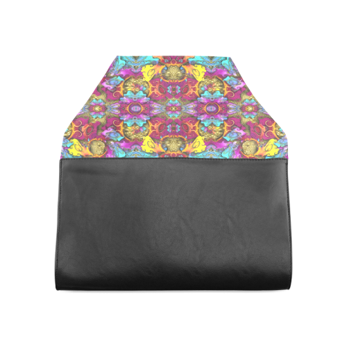 Fantasy rainbow flowers in a environment of calm Clutch Bag (Model 1630)