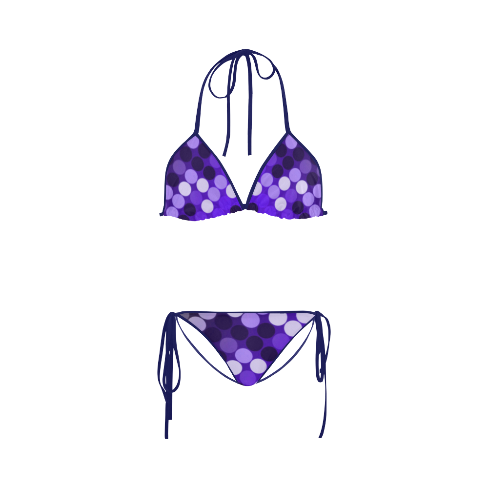 Purple Spots Custom Bikini Swimsuit