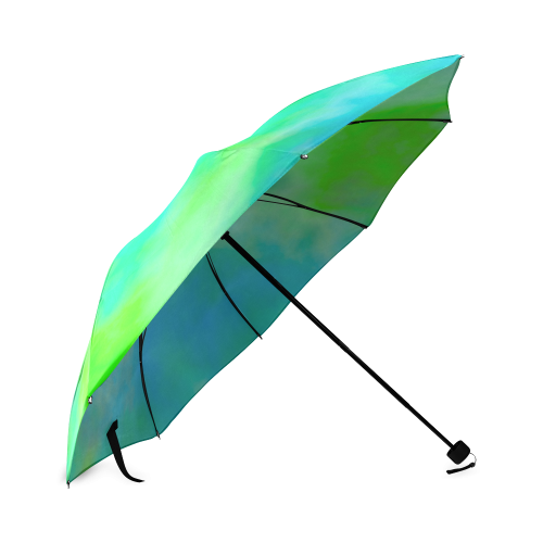 blue and green abstract Foldable Umbrella (Model U01)