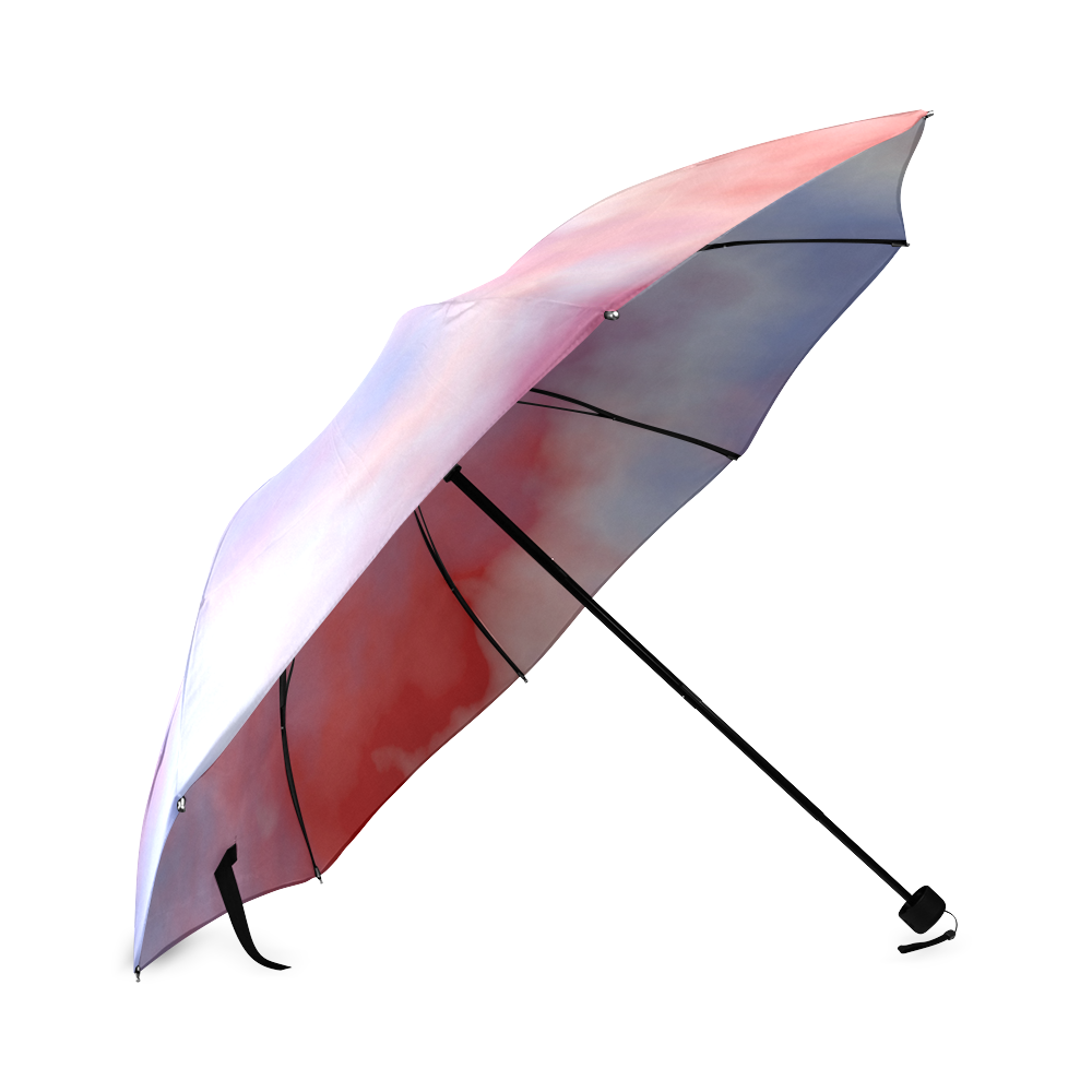 red and blue clouds Foldable Umbrella (Model U01)