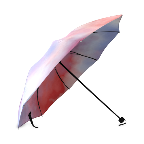 red and blue clouds Foldable Umbrella (Model U01)