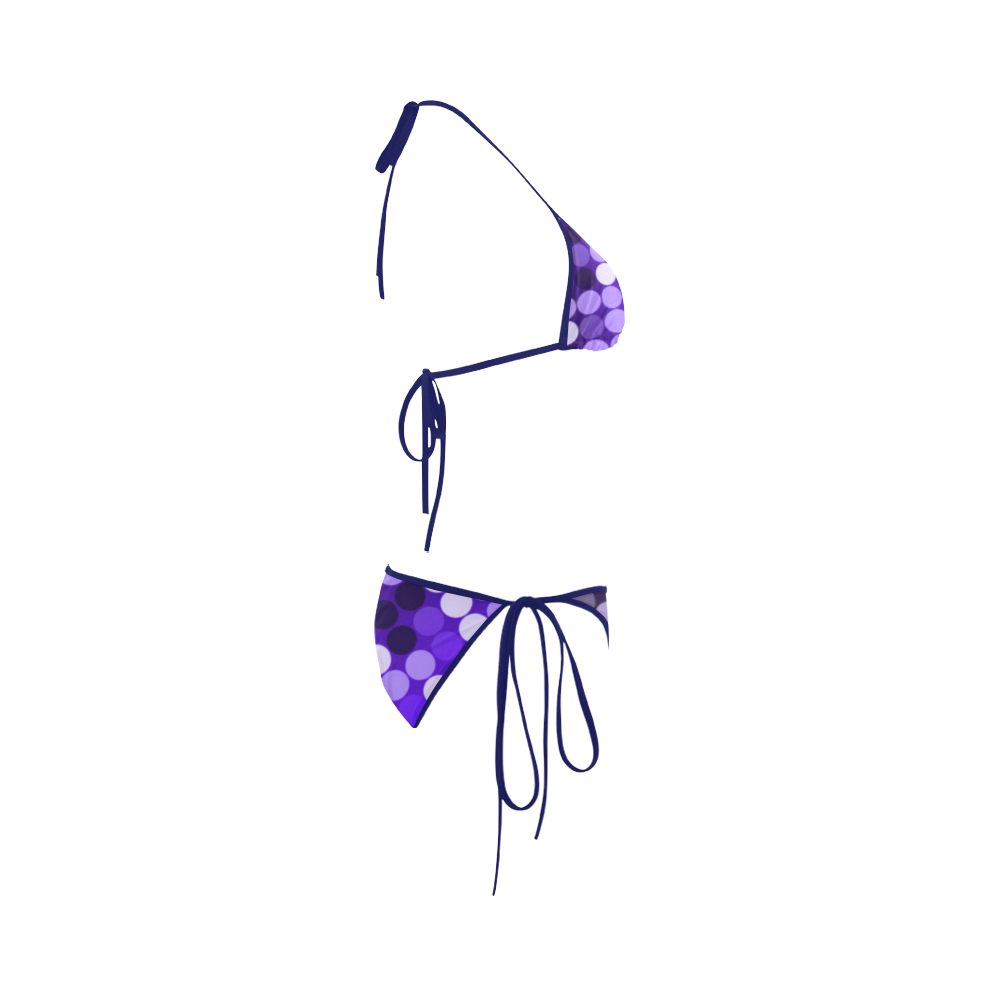 Purple Spots Custom Bikini Swimsuit