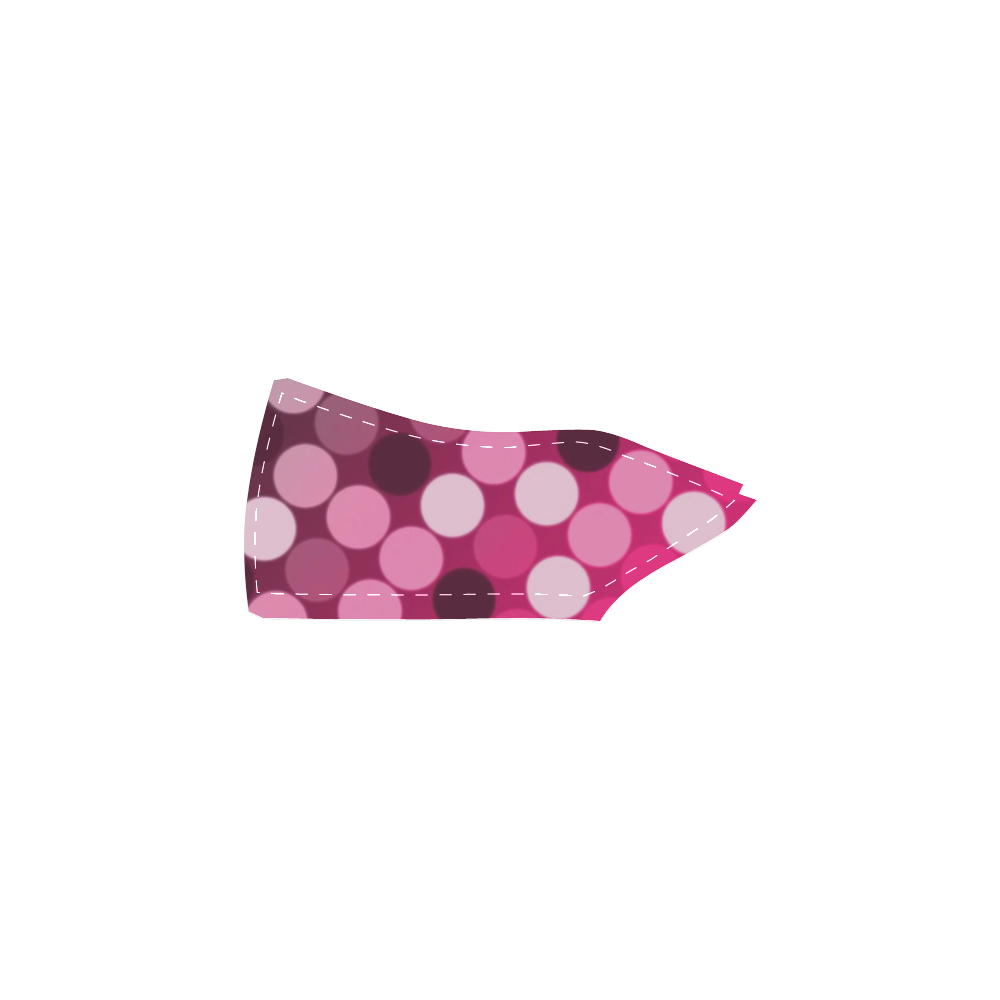 Pink Spots Women's Slip-on Canvas Shoes (Model 019)