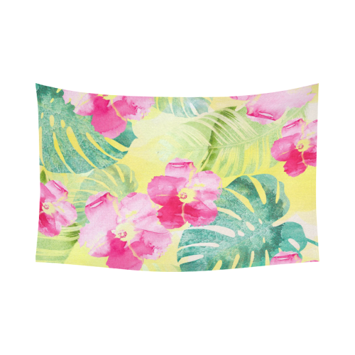 Tropical Dream Cotton Linen Wall Tapestry 90"x 60"
