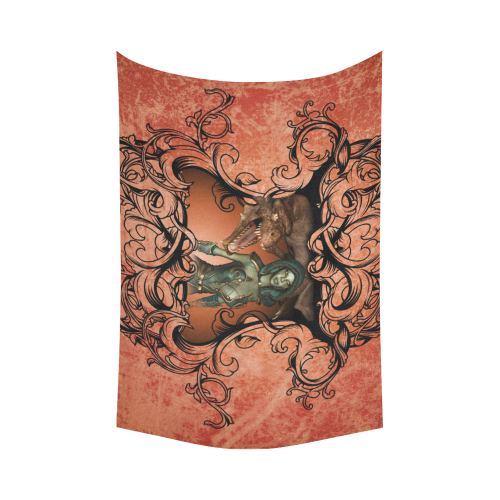 The dragon with fairy Cotton Linen Wall Tapestry 90"x 60"