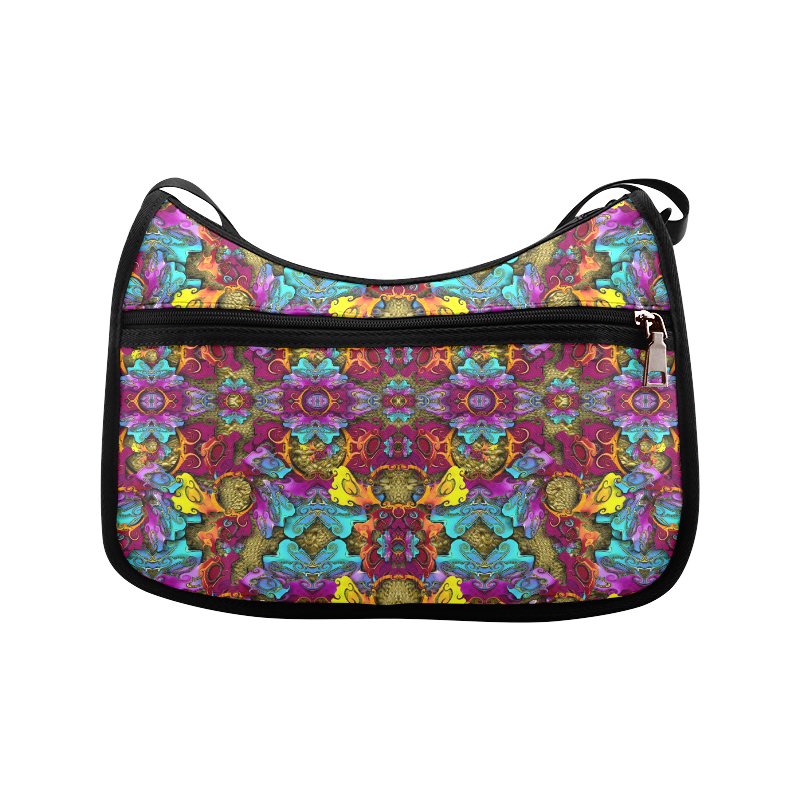 Fantasy rainbow flowers in a environment of calm Crossbody Bags (Model 1616)