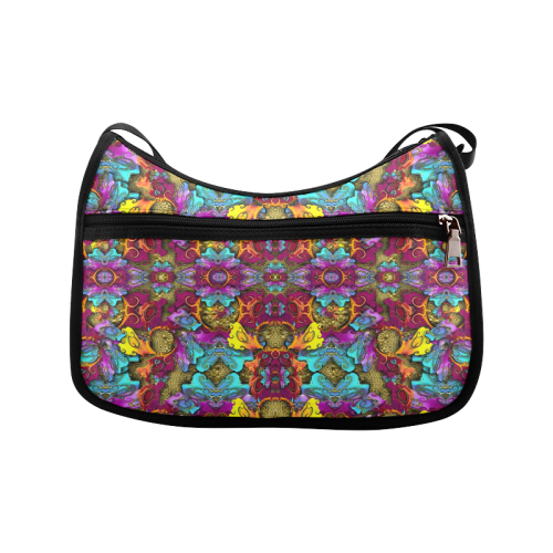 Fantasy rainbow flowers in a environment of calm Crossbody Bags (Model 1616)