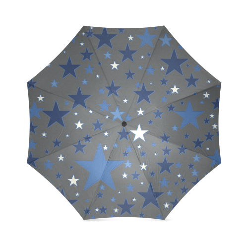 gray and blue stars Foldable Umbrella (Model U01)