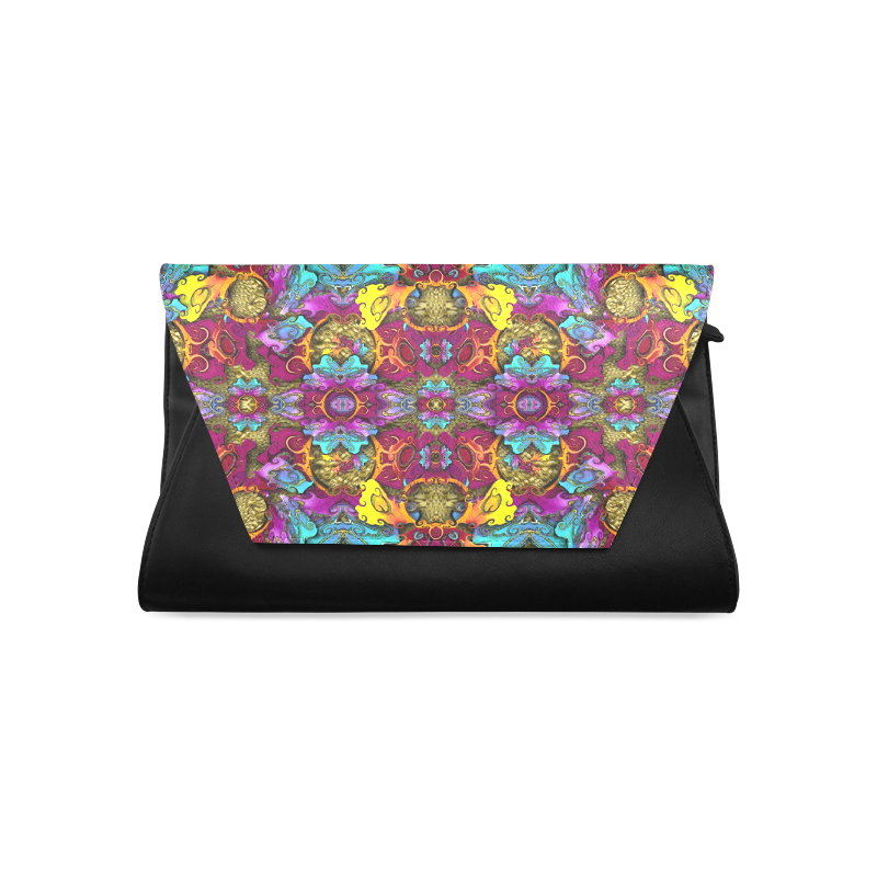 Fantasy rainbow flowers in a environment of calm Clutch Bag (Model 1630)