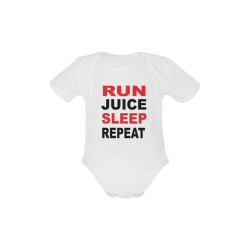 Run Juice Sleep Repeat Baby Powder Organic Short Sleeve One Piece (Model T28)