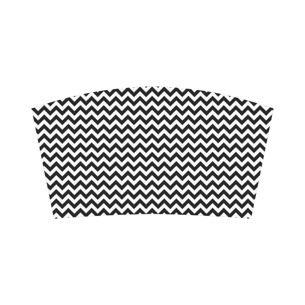 black and white small zigzag chevron Bandeau Top