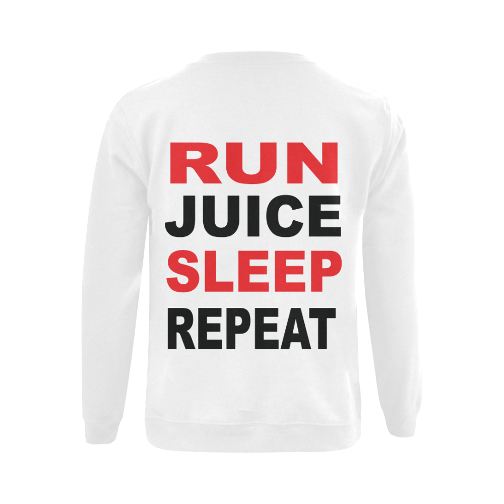 Run Juice Sleep Repeat Gildan Crewneck Sweatshirt(NEW) (Model H01)
