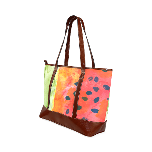 Abstract Watermelon Tote Handbag (Model 1642)