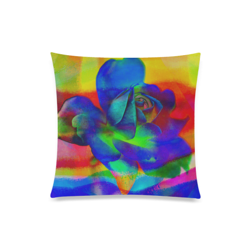 Psychedelic Rose Custom Zippered Pillow Case 20"x20"(One Side)