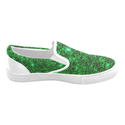 Sparkling Green - Jera Nour Men's Slip-on Canvas Shoes (Model 019)